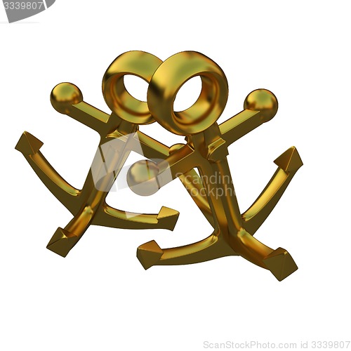 Image of Gold anchors