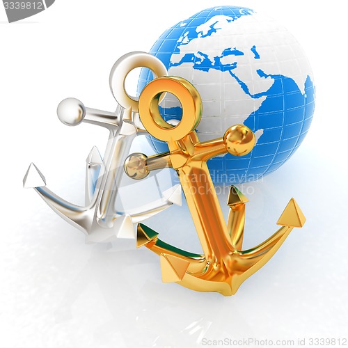 Image of anchors and Earth