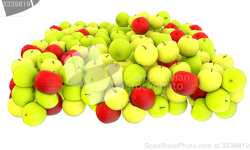 Image of apples isolated on white