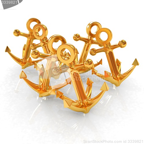 Image of Gold anchors