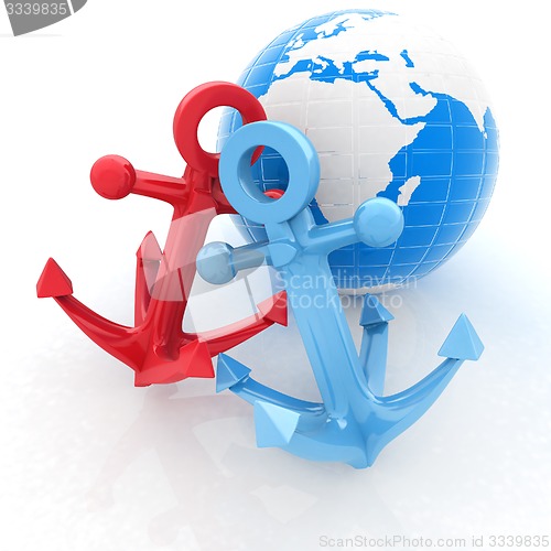 Image of anchors and Earth