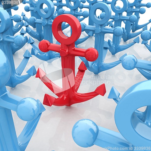 Image of leadership concept with anchors