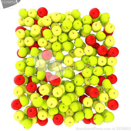 Image of apples isolated on white