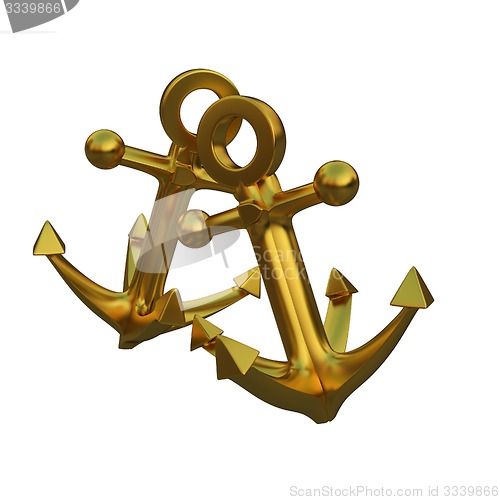 Image of Gold anchors