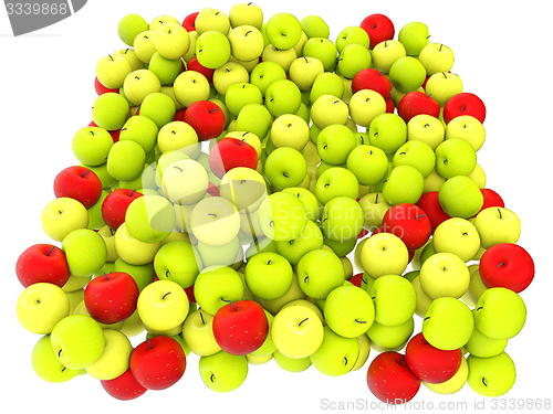 Image of apples isolated on white