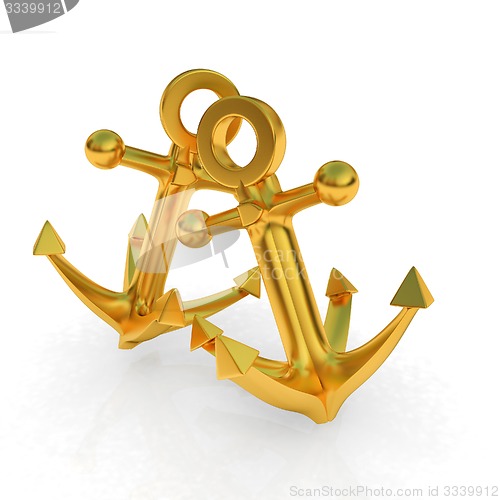 Image of Gold anchors