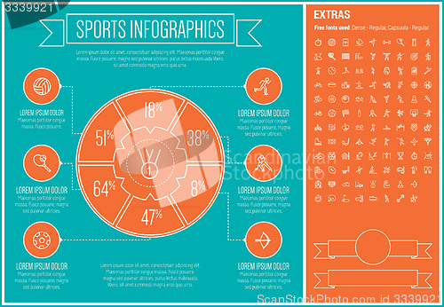 Image of Sports Line Design Infographic Template