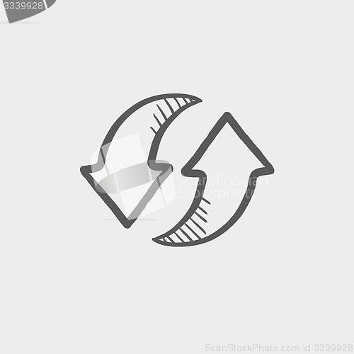 Image of Pair of arrow sketch icon