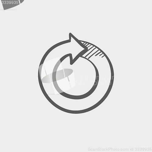 Image of Circular arrow sketch icon