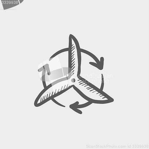 Image of Windmill with arrow sketch icon