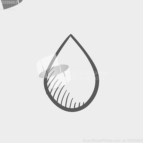 Image of Water drop sketch icon