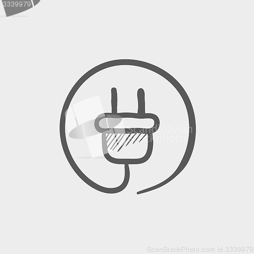 Image of Electrical plug sketch icon