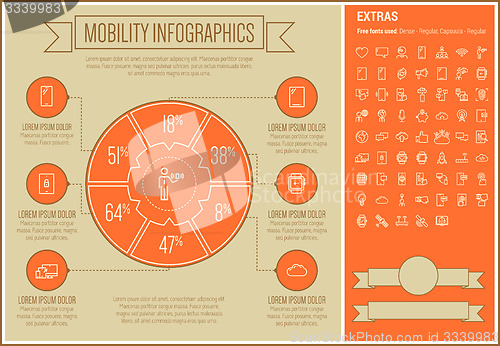Image of Mobility Line Design Infographic Template
