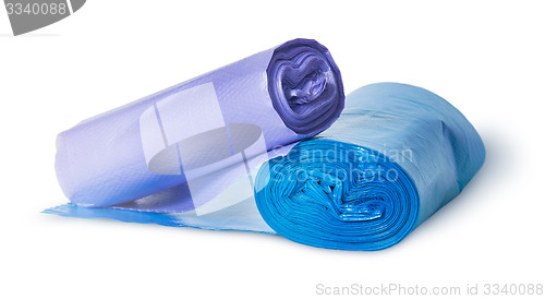 Image of Two rolls of plastic garbage bags