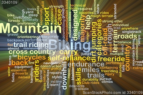 Image of Mountain biking background concept glowing