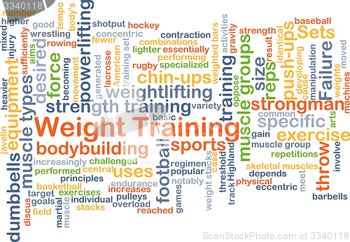 Image of Weight training background concept
