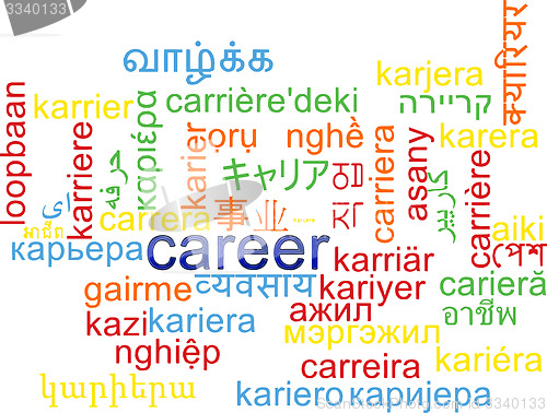 Image of Career multilanguage wordcloud background concept