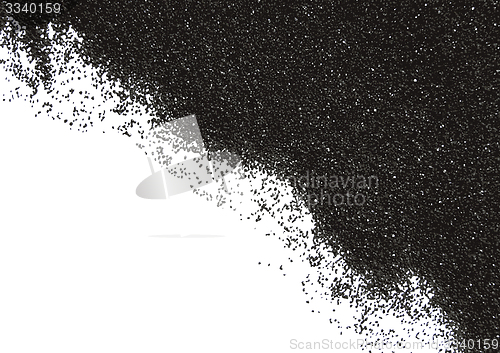 Image of Black abstract vector sand on white background