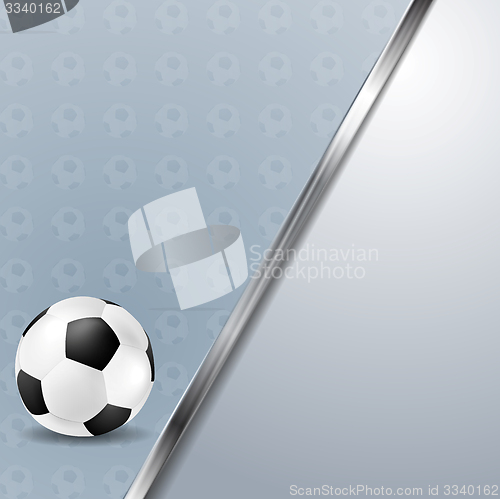 Image of Soccer vector background with metallic stripe