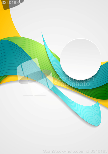 Image of Bright corporate smooth bends. Vector colorful waves