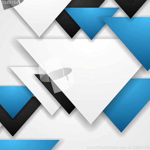 Image of Corporate abstract tech triangles background