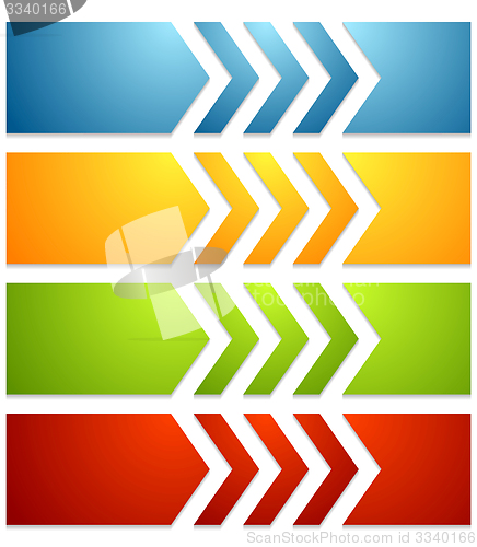 Image of Bright tech web banners with arrows