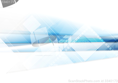 Image of Light blue technology background with squares
