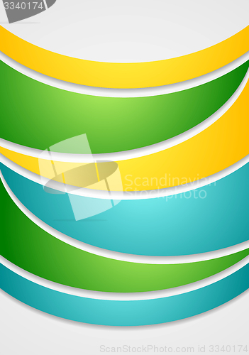 Image of Bright elegant waves abstract background