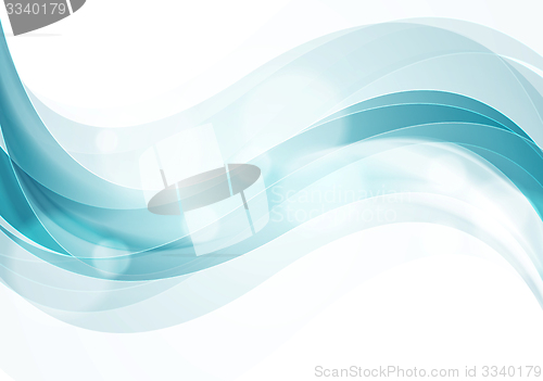 Image of Shiny smooth waves abstract background