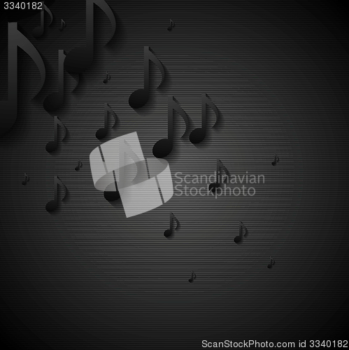 Image of Abstract black music background