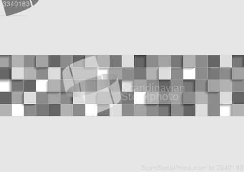 Image of Grey corporate geometric background with squares