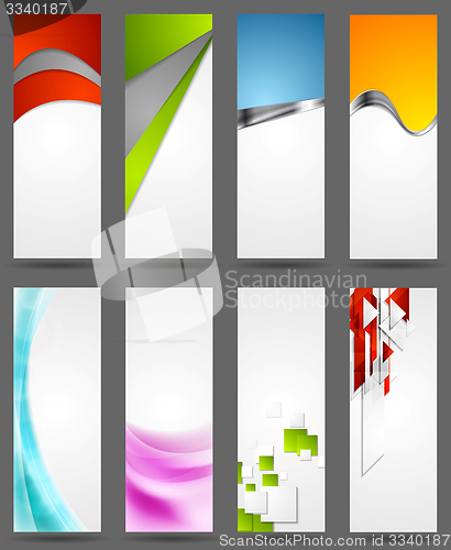 Image of Abstract tech, metallic and wavy vertical banners