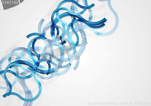 Image of Abstract tech blue shapes