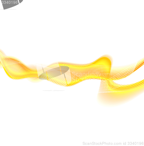 Image of Smooth yellow abstract vector waves web design