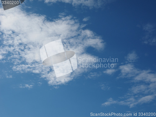 Image of Blue sky with clouds background