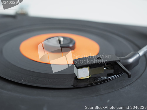 Image of Vinyl record on turntable