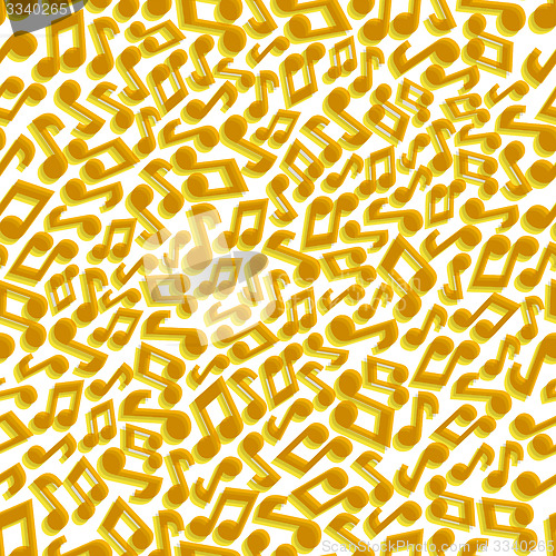 Image of Musical seamless pattern with music notes. 