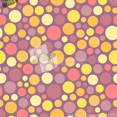 Image of Seamless festive background from circles.  Vector Illustration. 