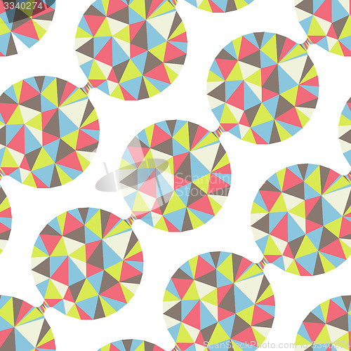 Image of Geometric seamless pattern with gems. Vector illustration.