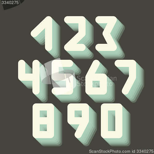 Image of Number icons. Vector set. 
