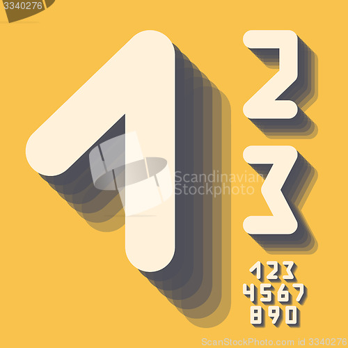 Image of Number icons. Vector set. 