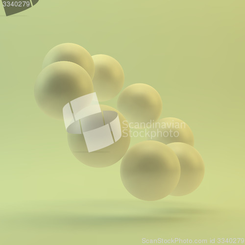 Image of Vector spheres background. 3D vector illustration.