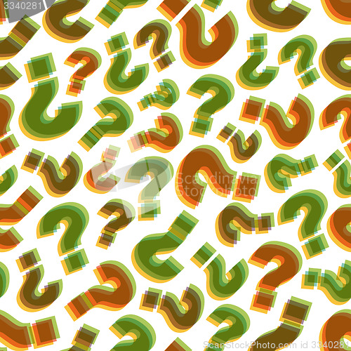 Image of Questions. Seamless pattern. Vector illustration. 