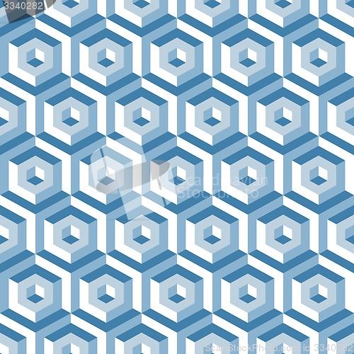 Image of 3d seamless abstract with hexagonal elements. 