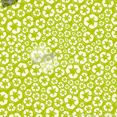 Image of Seamless recycle background. Vector pattern.