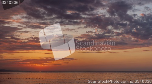 Image of beautiful sunset at the beach