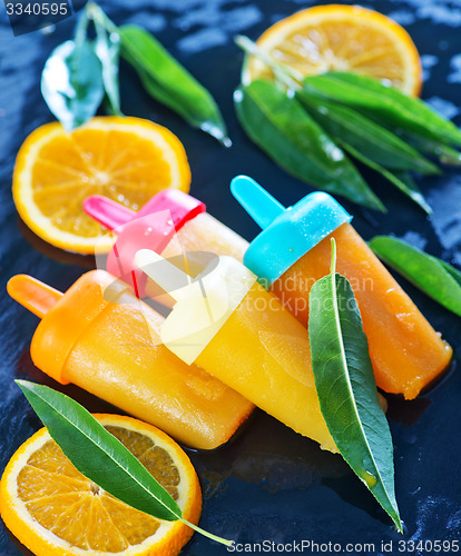 Image of homemade orange icecream