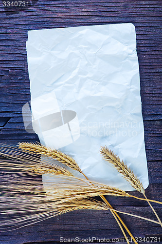 Image of wheat and paper