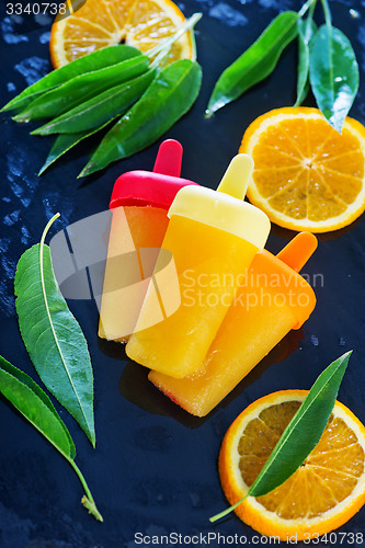 Image of homemade orange icecream