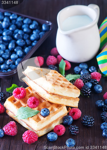 Image of wafels with berry